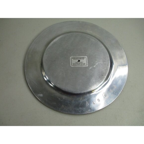 Vintage Holland Boone polished pewter plate spiral serving party - Picture 7 of 12